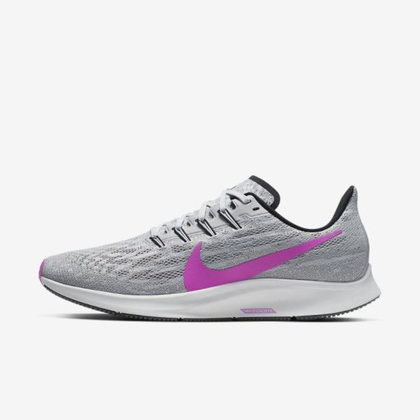 Nike Shoes Air Zoom Pegasus 36 | Pure Platinum / Cool Grey / Black / Hyper Violet